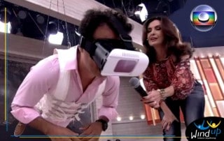 Paraquedismo virtual e indoor no encontro com Fatima Bernardes, Felipe Andreoli e Anderson Di Rizzi