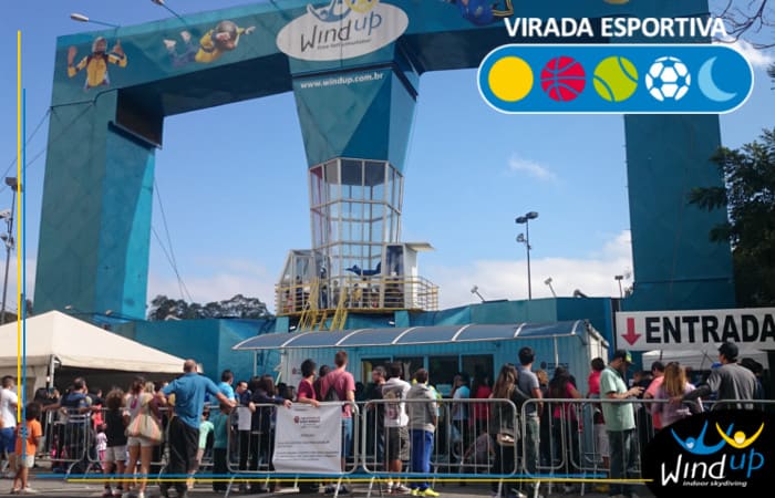 Voos gratuitos virada esportiva no túnel de vento Wind up